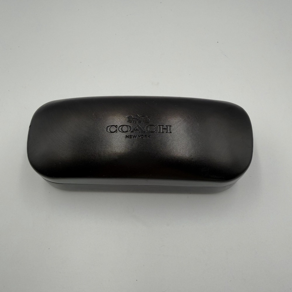 Authentic Coach New York Black Eyeglasses/Sunglasses Hard Case W/ Cleaning Cloth - Picture 1 of 4